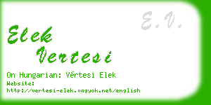 elek vertesi business card